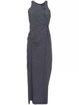 Платье макси в полоску со сборками JNBY, белый