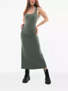 Платье макси в рубчик HINNOMINATE, зеленый