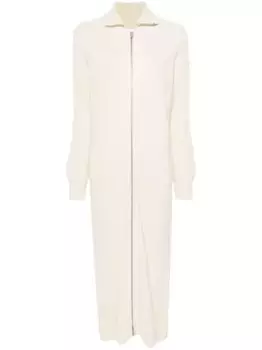 Платье макси в рубчик JIL SANDER, нейтральный