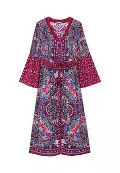 Платье макси в стиле бохо с рукавами-трубами Sheego by JoeBrowns, цвет Pink Bedruckt