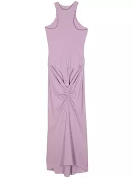 Платье макси в тонкую рубчику ALESSANDRO VIGILANTE, фиолетовый