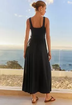 Платье макси Waisted Tall Regular Fit Next, темно-синее