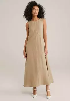 Платье макси WE Fashion, бежевый