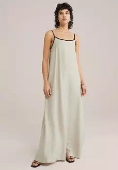 Платье макси WE Fashion, бежевый
