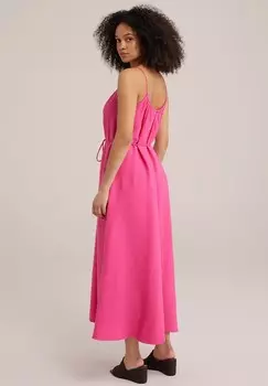 Платье макси WE Fashion, розовый