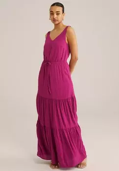 Платье макси WE Fashion, розовый