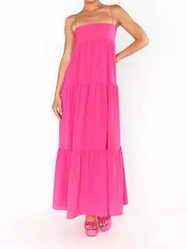 Платье макси Weekend в розовом цвете Pebble Show Me Your Mumu