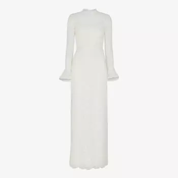 Платье макси Whistles из крепа Whistles, бежевый