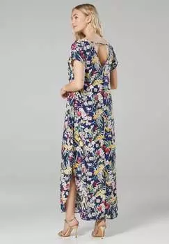 Платье-макси With Pockets Chelsea Clark, темно-синее желтое разноцветное
