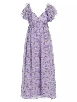 Платье макси Xena с цветочным принтом As It May, мультиколор