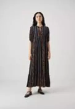 Платье макси YASBELLA 2/4 LONG DRESS FEST YAS, темно-синий