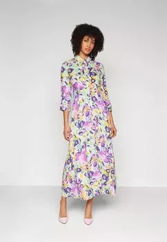 Платье макси YASSAVANNA LONG SHIRT DRESS, цвет quiet green/annina