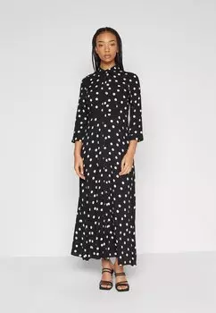 Платье макси YASSAVANNA LONG SHIRT DRESS, цвет black/white