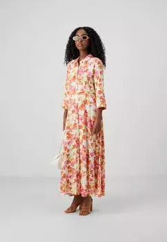 Платье макси YASSAVANNA LONG SHIRT DRESS YAS, бежевый