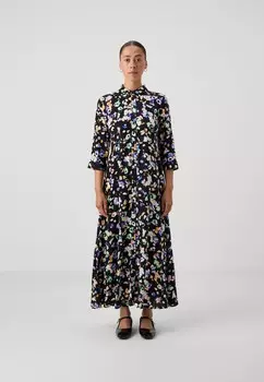 Платье макси YASSAVANNA LONG SHIRT DRESS YAS Petite, черный