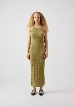Платье макси YASSUMMER LONG DRESS BEACH YAS, зеленый