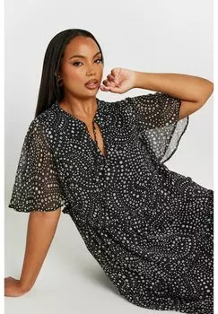 Платье макси Yours Clothing, антрацит