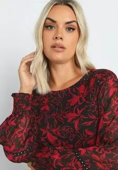 Платье макси Yours Clothing, красный