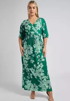Платье макси Yours Clothing, зеленый
