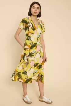 Платье Меган из джерси White Stuff, желтый