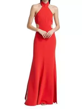 Платье Melba Cinq À Sept без рукавов с вырезами, красный