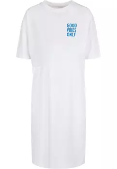 Платье Merchcode Good Vibes Only, белый