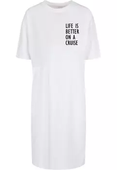 Платье Merchcode Life Is Better, белый