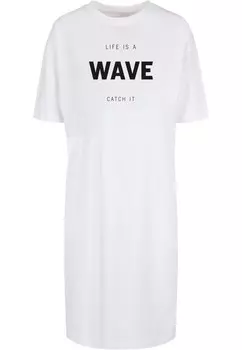 Платье Merchcode Summer - Life is a wave, белый