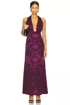 Платье Mero Eugenia Fernandez, ivory, bermellon & grape