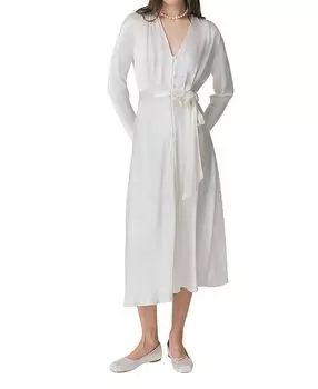 Платье Meryl Satin миди Ghost London, белый