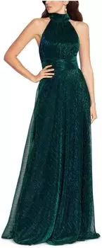 Платье Metallic Crinkle Knit Betsy & Adam, цвет Jade