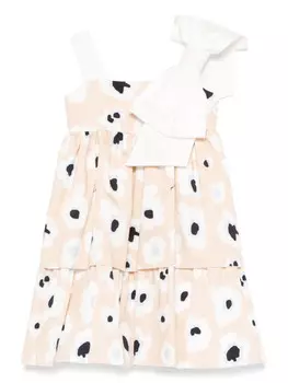 Платье Mi Mi Sol с воланами и принтом в виде маков, нейтральный