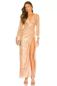 Платье Michael Costello x REVOLVE Prince Gown, цвет Pink & Gold