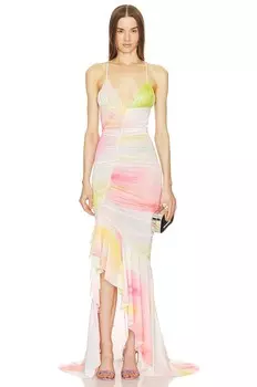 Платье Michael Costello x REVOLVE Venice Gown, цвет Watercolor Print