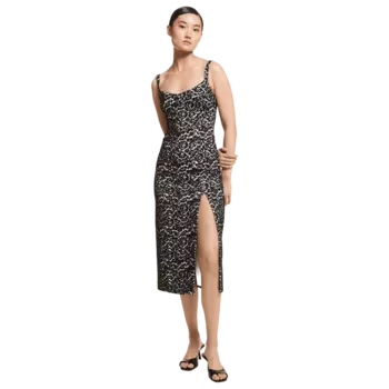 Платье Michael Kors Bonded Lace Sheath, черно-белый
