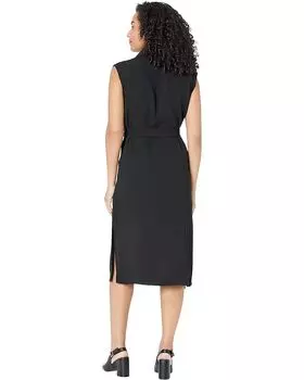 Платье Michael Kors Drapey Crepe Trench Dress, черный