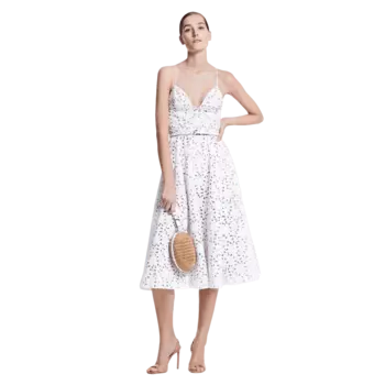 Платье Michael Kors Floral Cotton Eyelet, белый