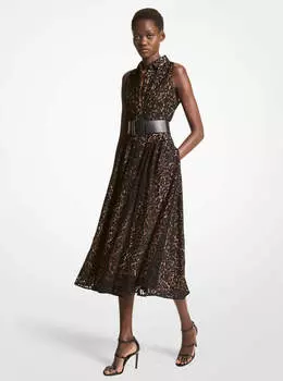 Платье Michael Kors Floral Lace, черный