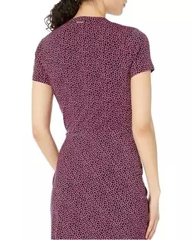 Платье Michael Kors Giraffe Twist Short Sleeve Mini Dress, цвет Cerise