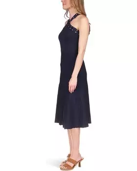 Платье Michael Kors Halter Dress w/ Studs Trim, цвет Midnight Blue
