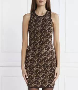 Платье Michael Kors MK DOT EMPR LOGO DRS, коричневый