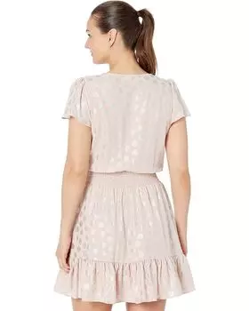 Платье Michael Kors Petite Palm Short Sleeve Julia Wrap Dress, цвет Rosewater