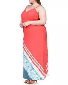Платье Michael Kors Plus Size Island Bias Slip Maxi Dress, цвет Nassau Teal