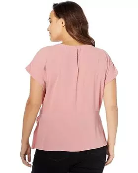 Платье Michael Kors Plus Size Short Sleeve Stripe Wrap Dress, цвет Dark Chambray