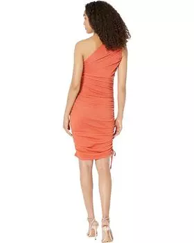 Платье Michael Kors Ruched One Shoulder Mini Dress, цвет Sangria