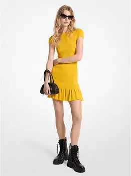 Платье Michael Kors Smocked Georgette Mini, желтый