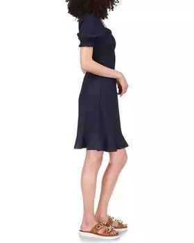 Платье Michael Kors Smocked Mini Short Sleeve Dress, цвет Midnight Blue