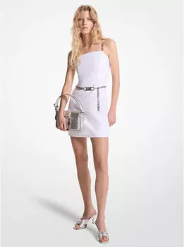 Платье Michael Kors Stretch Crepe Belted Mini, белый