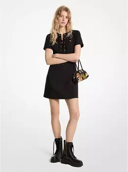 Платье Michael Kors Stretch Crepe Lace-Up, черный