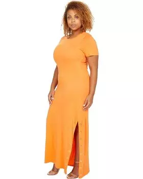 Платье Michael Kors T-Shirt Midi Grommet Dress, цвет Nectarine